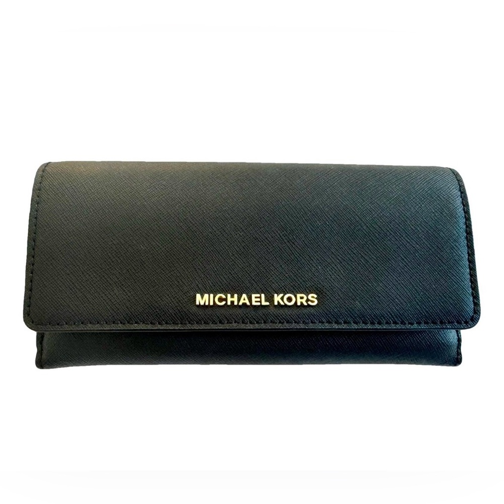 Michael Kors Black Wallet Saffiano